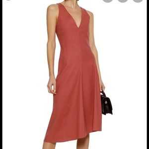 Theory Carmine Red Tadayon Linen Dress 0 $345 61L